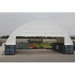 Abris/Container shelter 60'x40'x20' double truss, 610g PVC